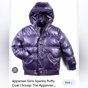 Girls purple Sparkle appaman coat